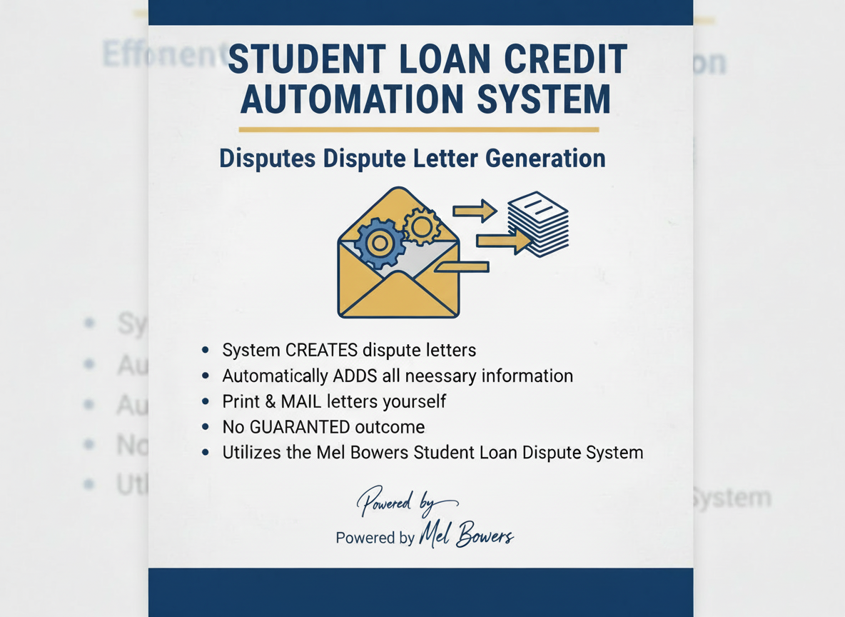 Student LOAN Automation Letter System!